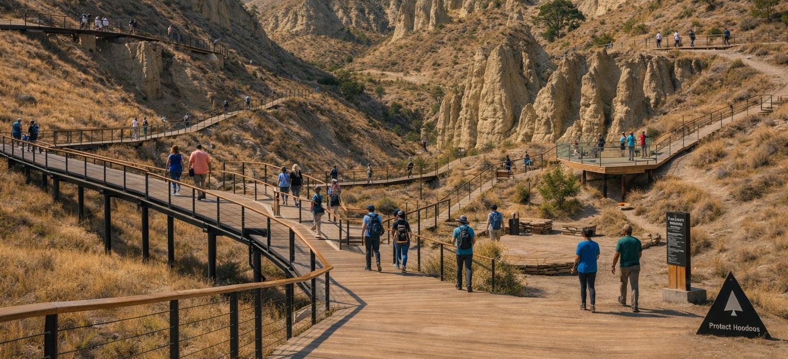 Hoodoos Skywalk Kamloops render