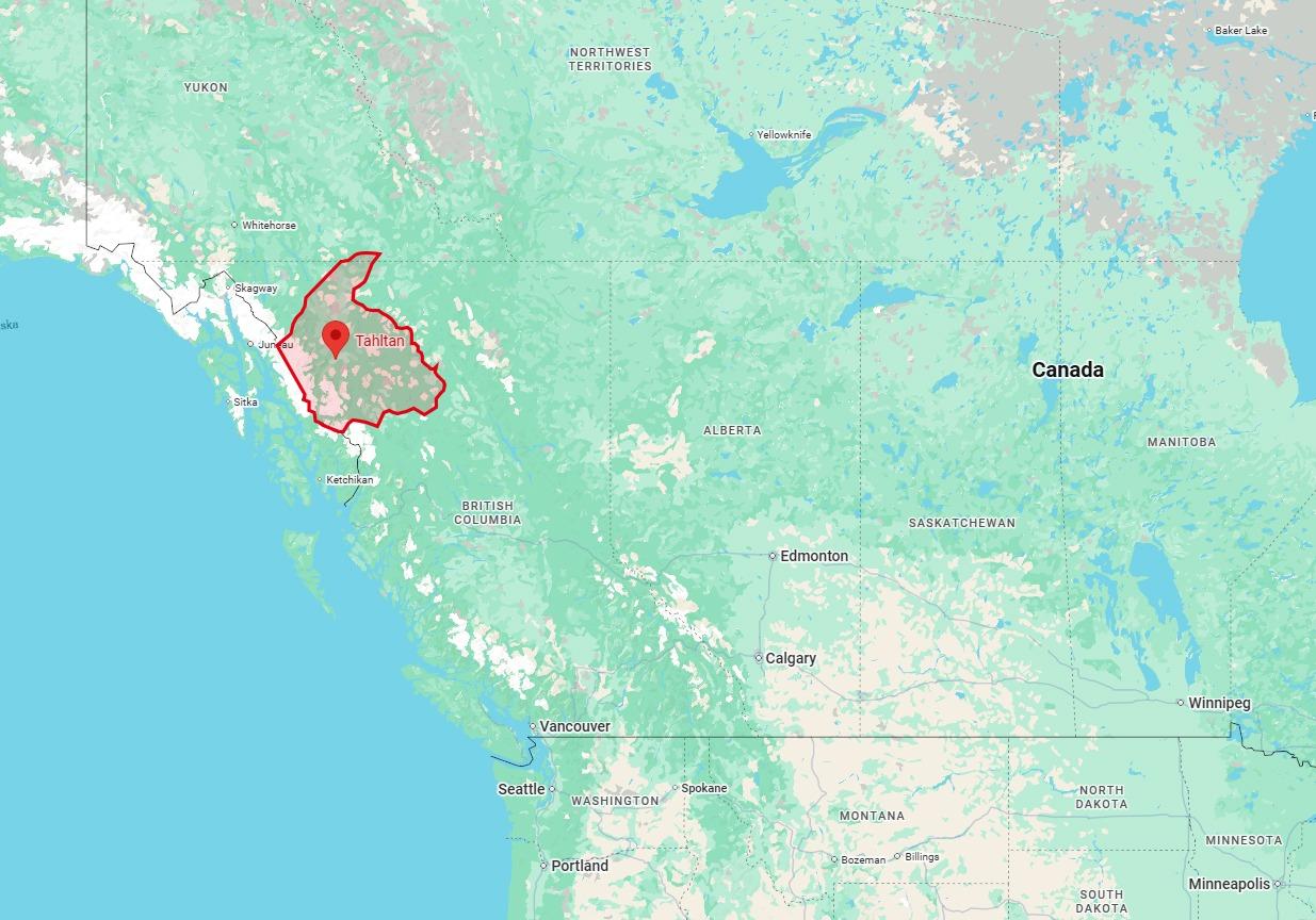 Tahltan Territory map