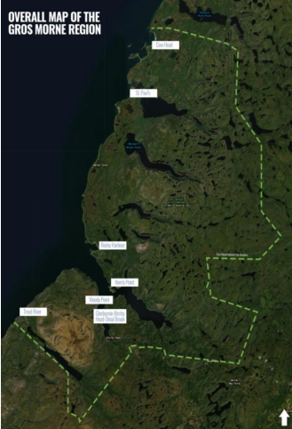 Figure 1: Map of Gros Morne Region